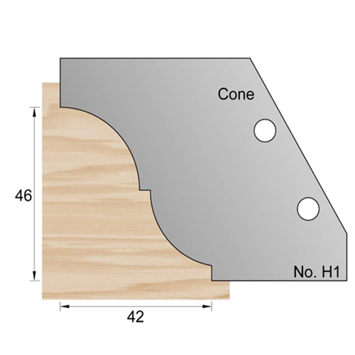 ✔ - 30° Cones Head Pre-profiled Knives