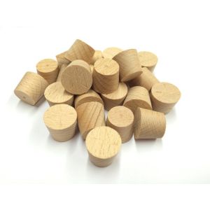 23mm Steamed Beech Tapered Wooden Plugs 100pcs supplied by Appleby Woodturnings