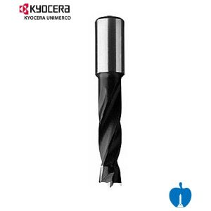 5.1mm Diameter x 70mm Overall Length 2 Flute Lip & Spur Dowel Drill Bit R/H Kyocera Unimerco