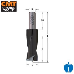 8mm Diameter X 58mm Overall Length CMT Carbide Tipped Dowel Drill Bit To Suit Mafell Machines