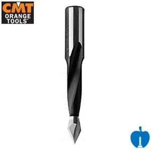 12.7mm Diameter x 70mm Overall Length Through Point Dowel Drill Bit R/H CMT