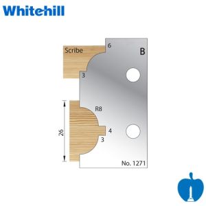 Whitehill 26mm (R8) Glazing Bar w/ Scribe Profile Limiters No. 1271
