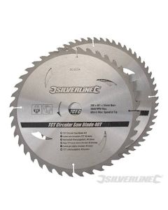 2 pack 300mm Silverline TCT Circular Saw Blades 803634