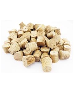 1/2" American White Oak Cross Grain Tapered Wooden Plugs 