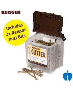 3.5 x 16mm Reisser CUTTER Full Thread High Performance Joinery Woodscrews 2,500pcs TUB