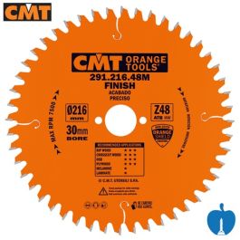 216mm Diameter 48 Tooth CMT Negative Crosscut Circular Saw Blade With ...