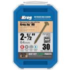 Kreg SML-C2X250-30 2 1/2" (64mm) Protec Kote #14 Kreg Jig HD Pocket-Hole Screws 30pcs 