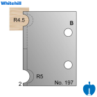 Whitehill 9mm & 10mm Diameter with 4.5mm & 5mm Radius Profile Cutters No. 197  