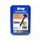 Kreg 2"  (51mm) Blue Kote Coarse Thread Washer Head Pocket Hole Screws 250pcs SML-C2B