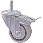 Kreg 3" Heavy Duty Rubber Swivel Caster Wheels With Dual Brake Lock 4 Pack PRS3090