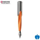 6mm Diameter x 57mm Overall Length 2 Flute Through Point Dowel Drill Bit L/H Kyocera Unimerco