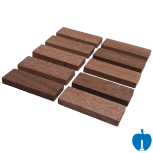 10 Pack 85mm In Length X 30mm Wide Sapele Hardwood Packers 10mm Thickness 