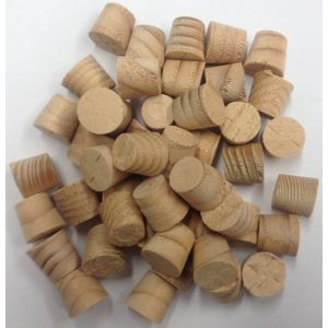 3/8" Hemlock Cross Grain Tapered Wooden Plugs