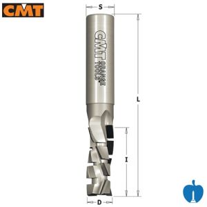 12mm dia x 25mm cut CNC PCD Diamond DENSIMET Spiral Router Z=3+3 S=12mm R/H CMT