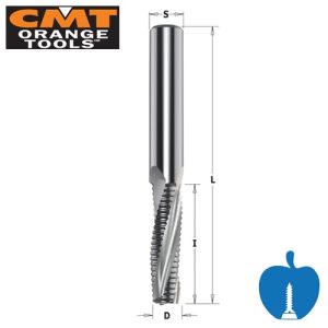 CMT 8mm x 32mm S=8mm Roughing Spiral Router with chip-breaker 3 Flute Positive L/H 195.081.12