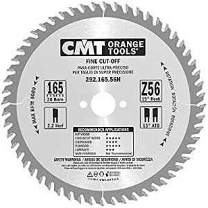 165mm Z=54 ATB Id=20 CMT Hand Held Fine Rip Saw Blade 