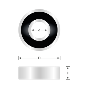 Titman Replacement Bearing Ø19 x 4mm Id=1/2" TT3/4-B1912