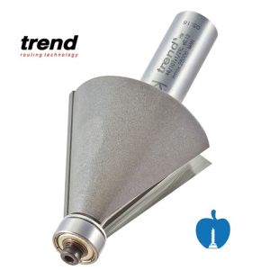 Trend Bevel Router cutter bottom bearing 67.5° S=1/2" 46/107