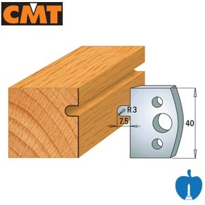 CMT 40mm Euro Profile Knives: Profile No. 10 - 1 pair