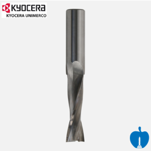 16mm Diameter x 55mm Cut Length CNC Positive Up Cut Finishing Spiral Router 2 Flute R/H Kyocera Unimerco 