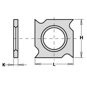 18mm Square Reversible Hook Tip Grooving Knives to suit CMT Cutters