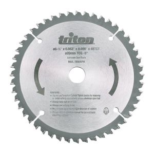 165mm Triton TCT 48Tooth Circular Saw Blade For Portable Plunge Track Saw TTS48TCG