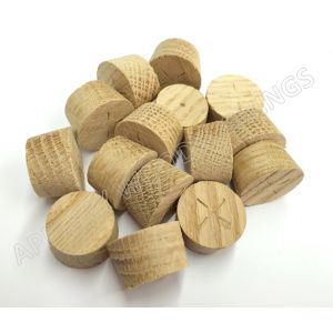 17mm American White Oak Tapered Wooden Plugs 100pcs