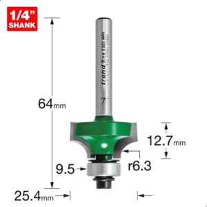 Trend Rounding Over 6.3mm Radius x 12.7mm Cut S=1/4"