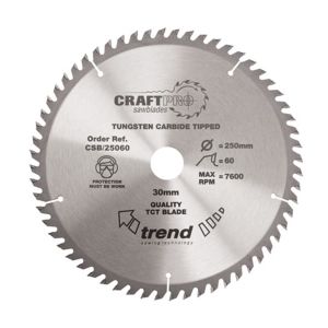 Trend 350mm dia 30mm Bore ATB Z=64 TCT Saw Blade CSB/35064