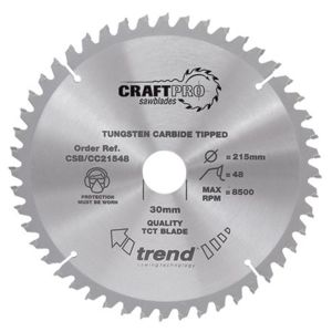 Trend 250mm dia 30mm Bore ATB Z=60 Positive Crosscut Saw Blade CSB/CC25060T