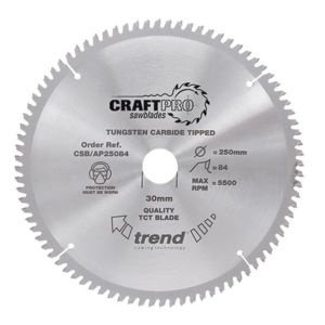 300mm dia x  96 Tooth x 30mm Bore Trend Craft Pro Saw Blade for Aluminium  & Plastics