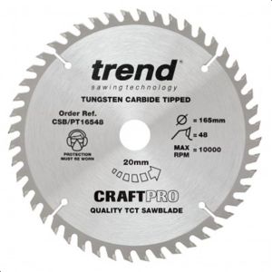 Trend Craft Pro 210mm Dia 30mm Bore 60 tooth Super Fine Finish Plunge/Panel Saw Blade