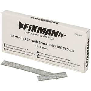 10mm x 1.25mm 18G Fixman Galvanised Smooth Shank Nails 5000pck 298788