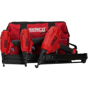 Senco 3-in-1 Pneumatic Air Nailer & Stapler Triple Set in Carry Bag