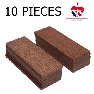 10 Pack 100mm Long X 30mm Wide Sapele Hardwood Packers 3mm Thickness To Aid Fitting of FD30 & FD60 Fire Rated Window & Door Sets