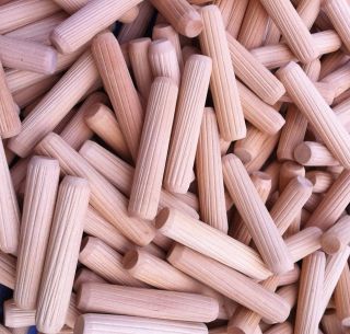 10 x 40mm Hardwood Fluted Jointing Dowel Pins