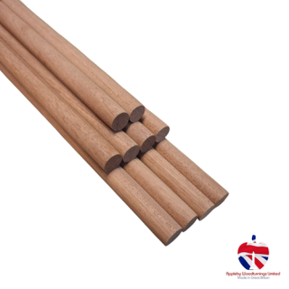 1/2" (12.7mm) diameter x 39.4" (1000mm) long Sapele Dowel Rod