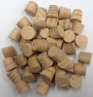 1/2 Inch Hemlock Cross Grain Tapered Wooden Plugs