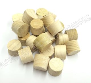 15mm Tulipwood Tapered Wooden Plugs 100pcs