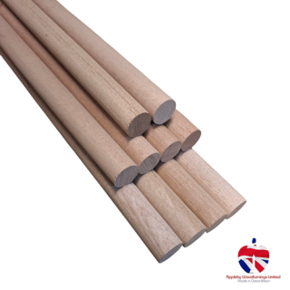 3/4" (19.05mm) diameter x 1000mm (1 Meter) long Sapele Dowel Rod