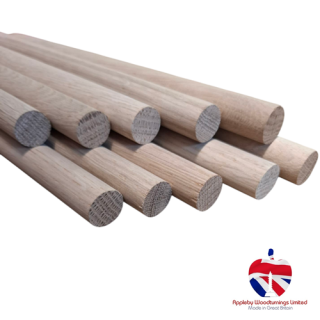 3/4" (19.05mm) diameter x 1000mm long Oak Dowel Rod