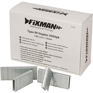 5.85mm x 22mm x 1.25mm Type 90 Fixman Staples 5000pck 312861