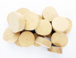 35mm Steamed Beech Tapered Wooden Plugs suitable for Kitchen Doors 100pcs