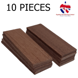 10 Pack 85mm Long X 30mm Wide Sapele Hardwood Packers 3mm Thickness To Aid Fitting of FD30 & FD60 Fire Rated Window & Door Sets