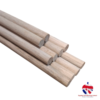 1/4" (6.35mm) diameter x 300mm long Oak Dowel Rod