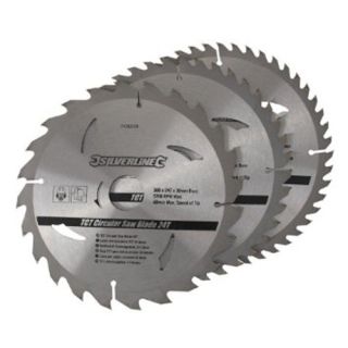 3 pack 200mm Silverline TCT Circular Saw Blades 749249