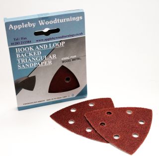 40 pack of 93mm Triangle Hook & Loop Sanding Pads Various Grit Sizes