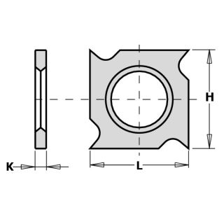 18mm Square Reversible Hook Tip Grooving Knives to suit CMT Cutters