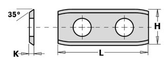 24 x 12 x 1.5mm Reversible Knives CG18M BC3 to suit Freud