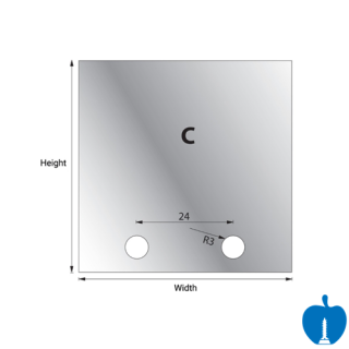 1 Pair 53mm x 54mm Whitehill Type C HSS Blank Profile Limiters 002H00016